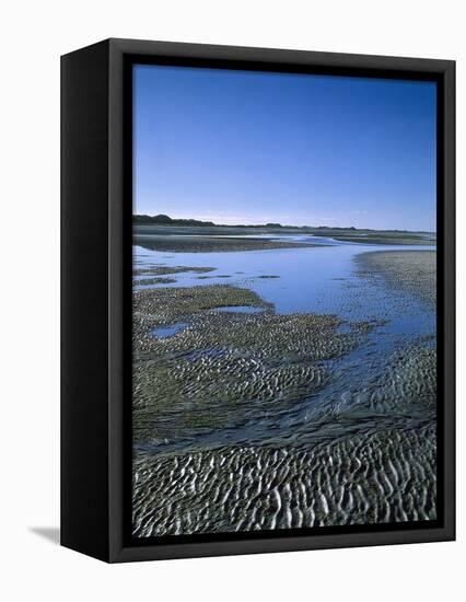 Meer, Ebbe, Watt, Rippelmarken, Gezeiten, Sand, Landschaft-Thonig-Framed Premier Image Canvas