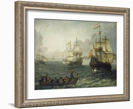 Meereslandschaft Mit Segelschiffen-Abraham Willaerts-Framed Giclee Print