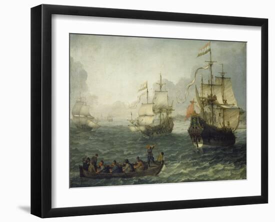 Meereslandschaft Mit Segelschiffen-Abraham Willaerts-Framed Giclee Print