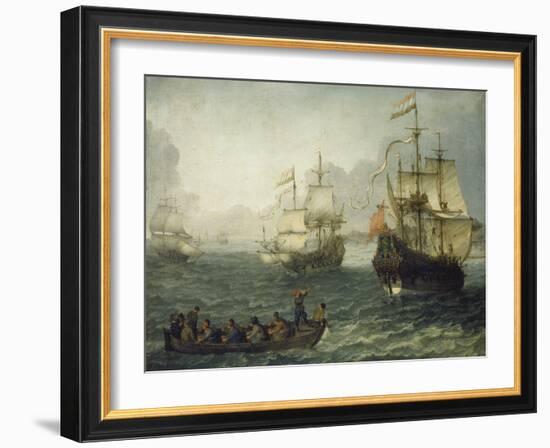 Meereslandschaft Mit Segelschiffen-Abraham Willaerts-Framed Giclee Print