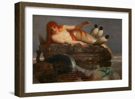 Meeresstille - The silence of the sea,1887.-Arnold Böcklin-Framed Giclee Print