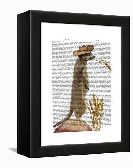 Meerkat Cowboy-Fab Funky-Framed Stretched Canvas