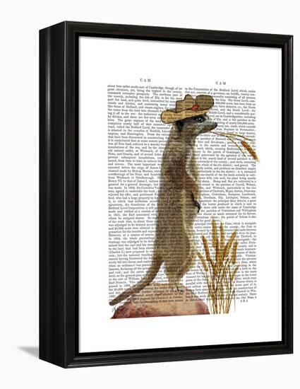 Meerkat Cowboy-Fab Funky-Framed Stretched Canvas