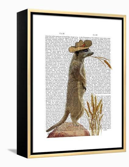 Meerkat Cowboy-Fab Funky-Framed Stretched Canvas