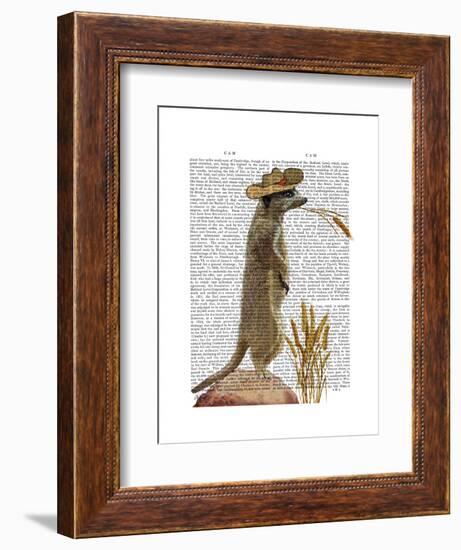 Meerkat Cowboy-Fab Funky-Framed Art Print