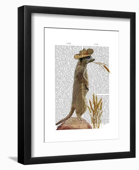 Meerkat Cowboy-Fab Funky-Framed Art Print