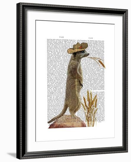 Meerkat Cowboy-Fab Funky-Framed Art Print