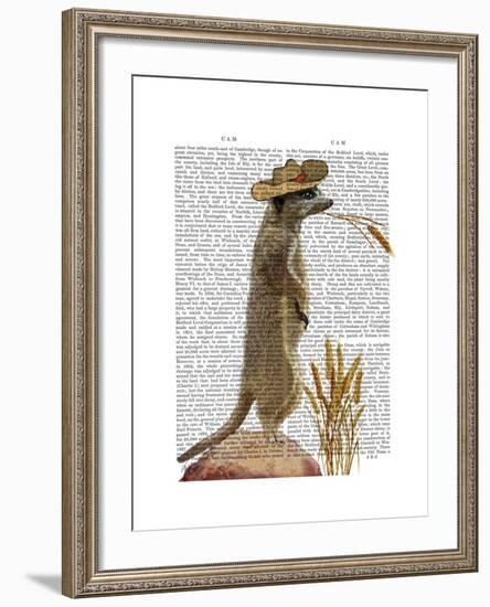 Meerkat Cowboy-Fab Funky-Framed Art Print