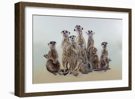 Meerkat mob, sun angels, 2013-Odile Kidd-Framed Giclee Print