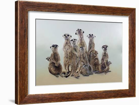 Meerkat mob, sun angels, 2013-Odile Kidd-Framed Giclee Print