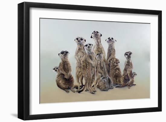 Meerkat mob, sun angels, 2013-Odile Kidd-Framed Giclee Print