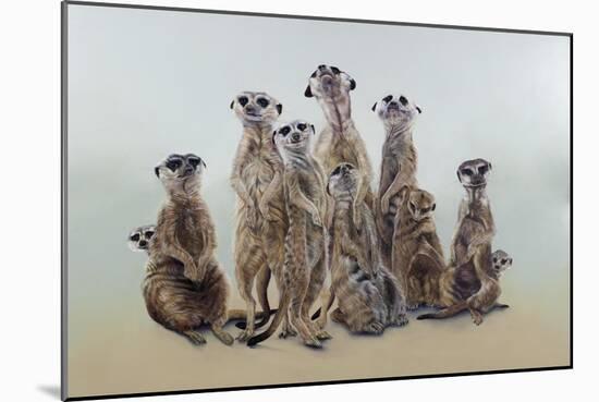 Meerkat mob, sun angels, 2013-Odile Kidd-Mounted Giclee Print