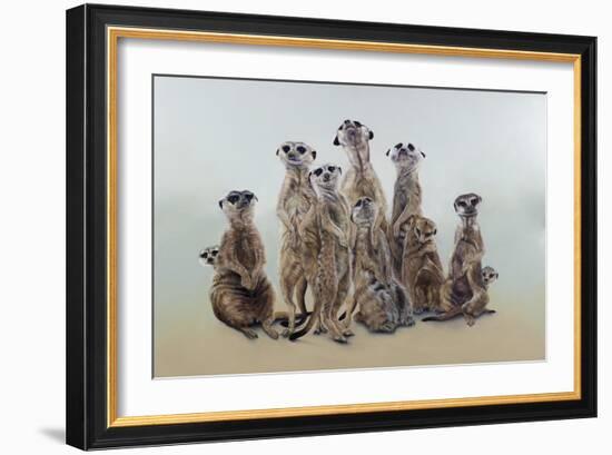 Meerkat mob, sun angels, 2013-Odile Kidd-Framed Giclee Print