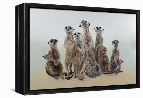 Meerkat mob, sun angels, 2013-Odile Kidd-Framed Premier Image Canvas