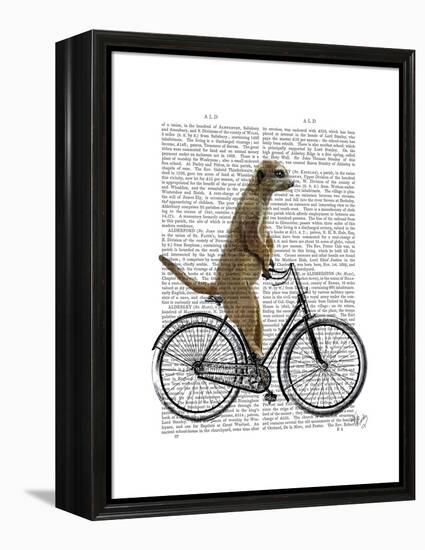 Meerkat on Bicycle-Fab Funky-Framed Stretched Canvas