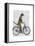 Meerkat on Bicycle-Fab Funky-Framed Stretched Canvas