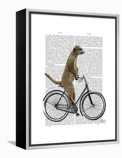 Meerkat on Bicycle-Fab Funky-Framed Stretched Canvas