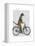 Meerkat on Bicycle-Fab Funky-Framed Stretched Canvas