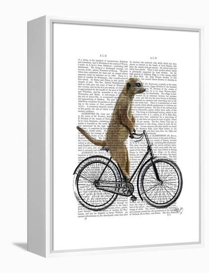 Meerkat on Bicycle-Fab Funky-Framed Stretched Canvas