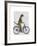 Meerkat on Bicycle-Fab Funky-Framed Art Print