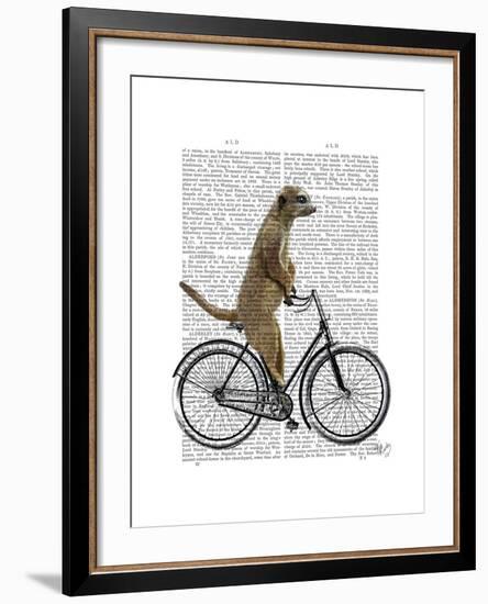 Meerkat on Bicycle-Fab Funky-Framed Art Print