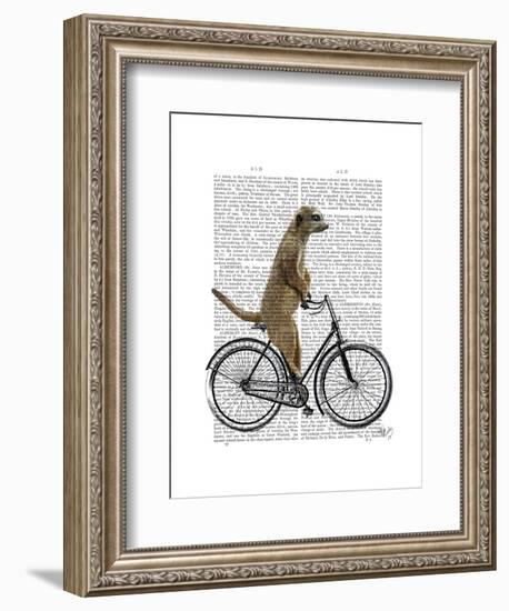 Meerkat on Bicycle-Fab Funky-Framed Art Print