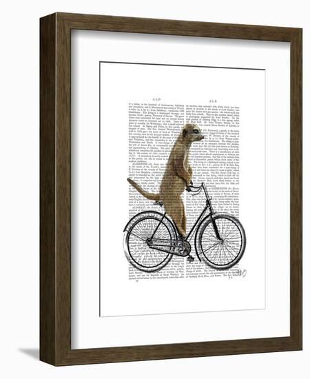 Meerkat on Bicycle-Fab Funky-Framed Art Print