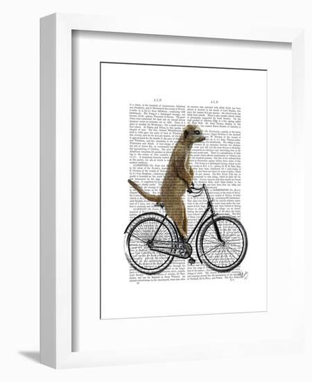 Meerkat on Bicycle-Fab Funky-Framed Art Print