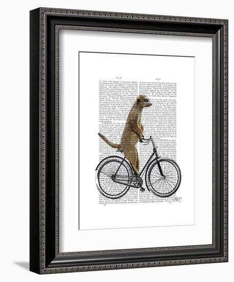 Meerkat on Bicycle-Fab Funky-Framed Art Print