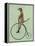 Meerkat on Black Penny Farthing-Fab Funky-Framed Stretched Canvas