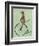 Meerkat on Black Penny Farthing-Fab Funky-Framed Art Print