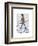 Meerkat on Blue Penny Farthing-Fab Funky-Framed Art Print