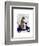 Meerkat on Dark Blue Moped-Fab Funky-Framed Art Print