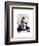 Meerkat on Dark Blue Moped-Fab Funky-Framed Art Print