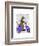 Meerkat on Lilac Moped-Fab Funky-Framed Art Print