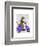 Meerkat on Lilac Moped-Fab Funky-Framed Art Print