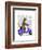 Meerkat on Lilac Moped-Fab Funky-Framed Art Print