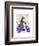 Meerkat on Lilac Moped-Fab Funky-Framed Art Print