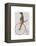 Meerkat on Orange Penny Farthing-Fab Funky-Framed Stretched Canvas