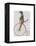 Meerkat on Orange Penny Farthing-Fab Funky-Framed Stretched Canvas