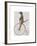 Meerkat on Orange Penny Farthing-Fab Funky-Framed Art Print