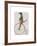 Meerkat on Orange Penny Farthing-Fab Funky-Framed Art Print