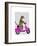 Meerkat on Pink Moped-Fab Funky-Framed Premium Giclee Print