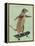 Meerkat on Skateboard-Fab Funky-Framed Stretched Canvas