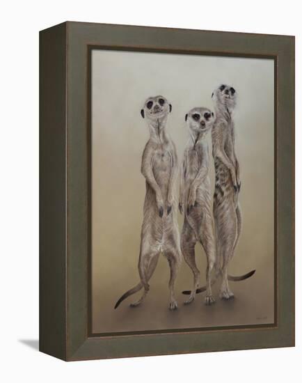 Meerkats, 2014-Odile Kidd-Framed Premier Image Canvas