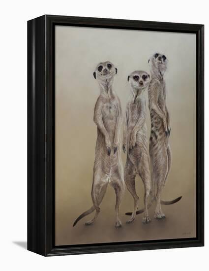 Meerkats, 2014-Odile Kidd-Framed Premier Image Canvas