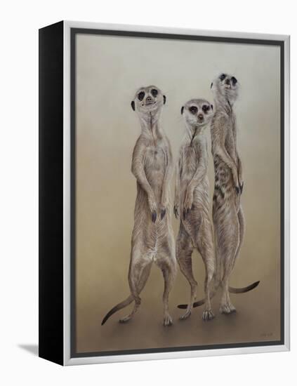 Meerkats, 2014-Odile Kidd-Framed Premier Image Canvas