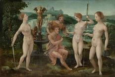 Judgment of Paris-Meester van de Vrouwelijke Halffiguren-Framed Art Print