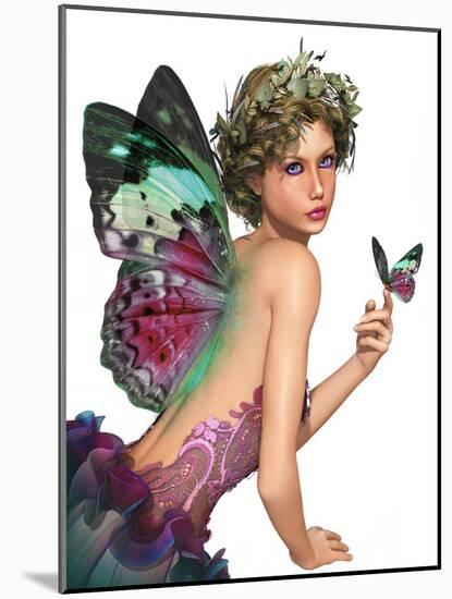 Meet A Butterfly Ca-Atelier Sommerland-Mounted Art Print