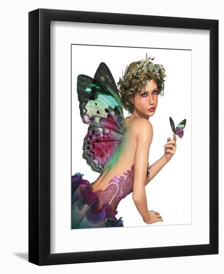 Meet A Butterfly Ca-Atelier Sommerland-Framed Art Print